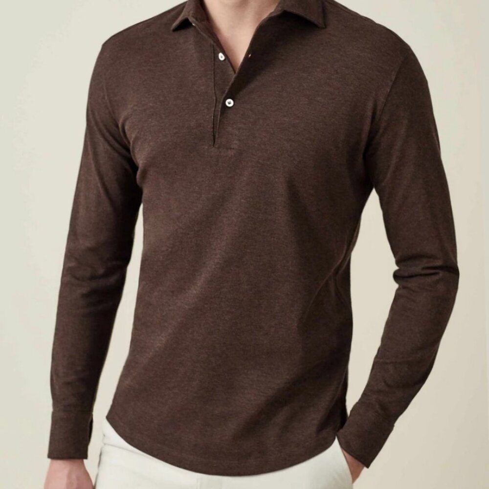 Men's Long Sleeve Polo - Luca Faloni